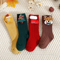 Boys Christmas Halloween Socks 7 Pairs Cartoon Santa Claus Doll