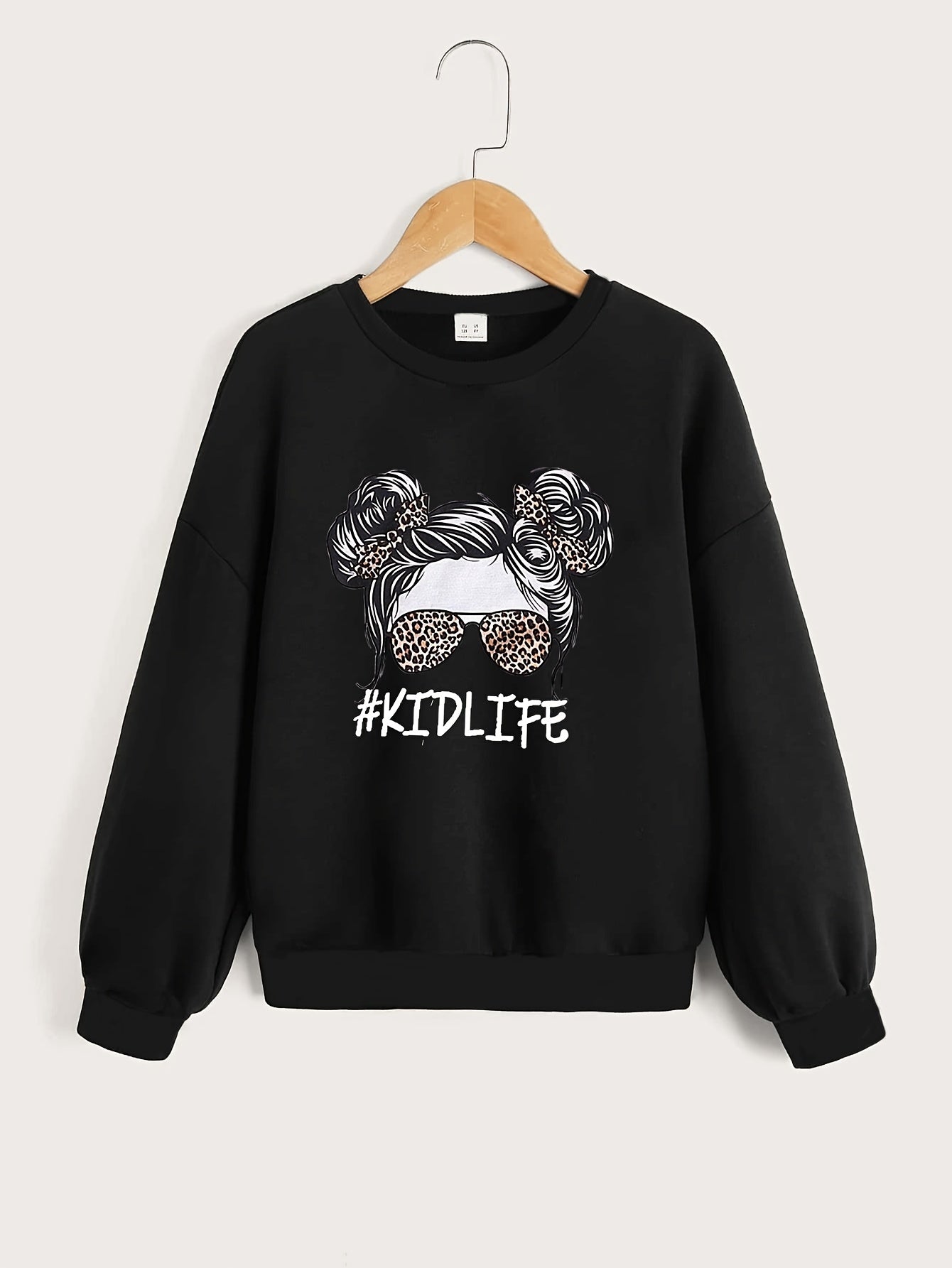 Kidlife Portrait Graphic Long Sleeve Sweatshirt Girls' Top