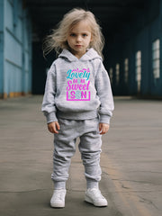 OERYUI Girls boys 2pcs Hooded Pullover Pants Set Spring Fall Gift