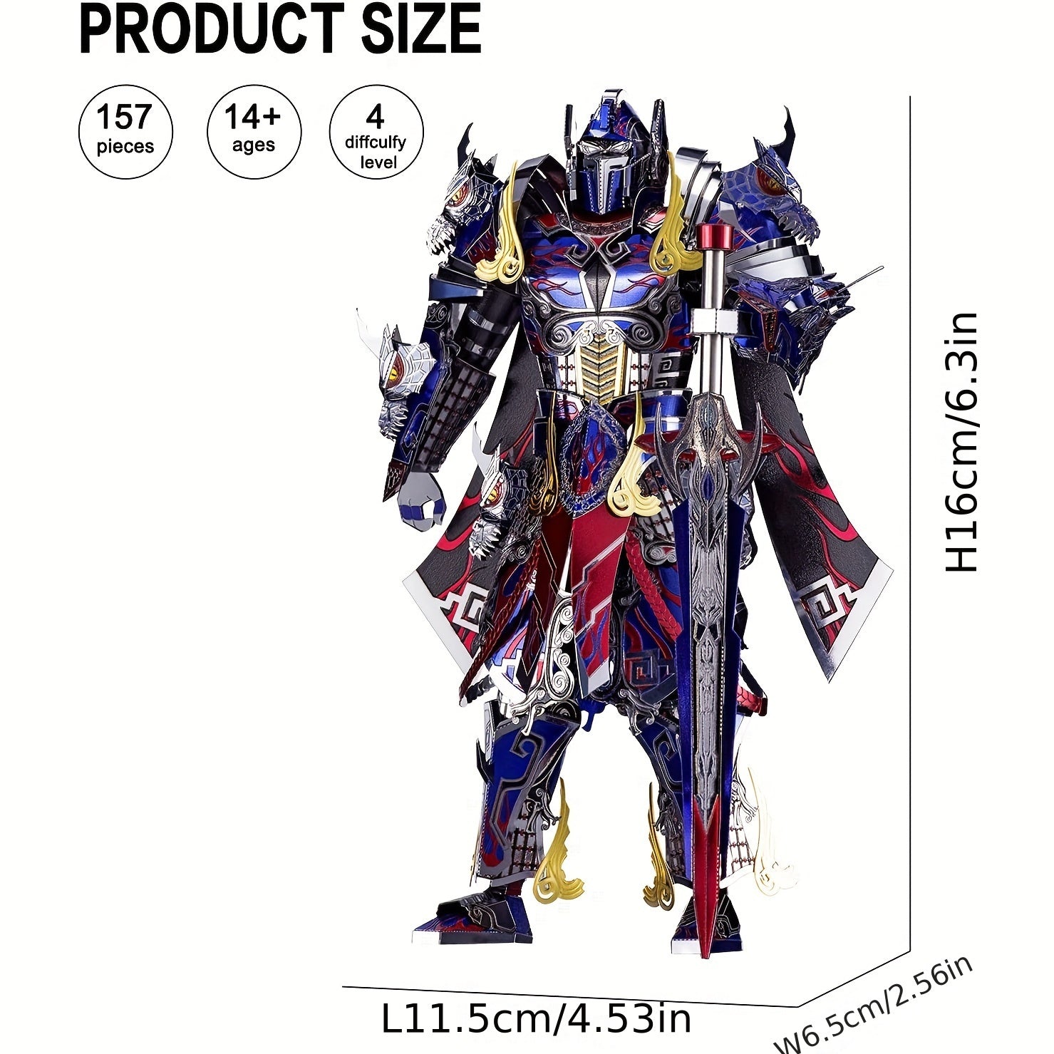 Piececool Mecha 3D Metal Puzzle Kit 157pcs DIY Brain Teaser