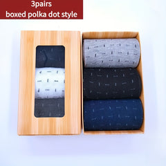 3 Pairs Men's Cotton Solid Business Outdoor Warm Socks