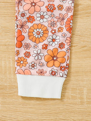 Autumn Baby Daisy Graphic Sweatshirt Set