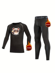 Kids Compression Fleece Set Crew Neck Pullover & Matching Pants