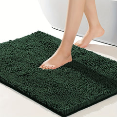Soft Chenille Bath Rug Non Slip Quick Dry Shower Carpet Bathroom Accessory