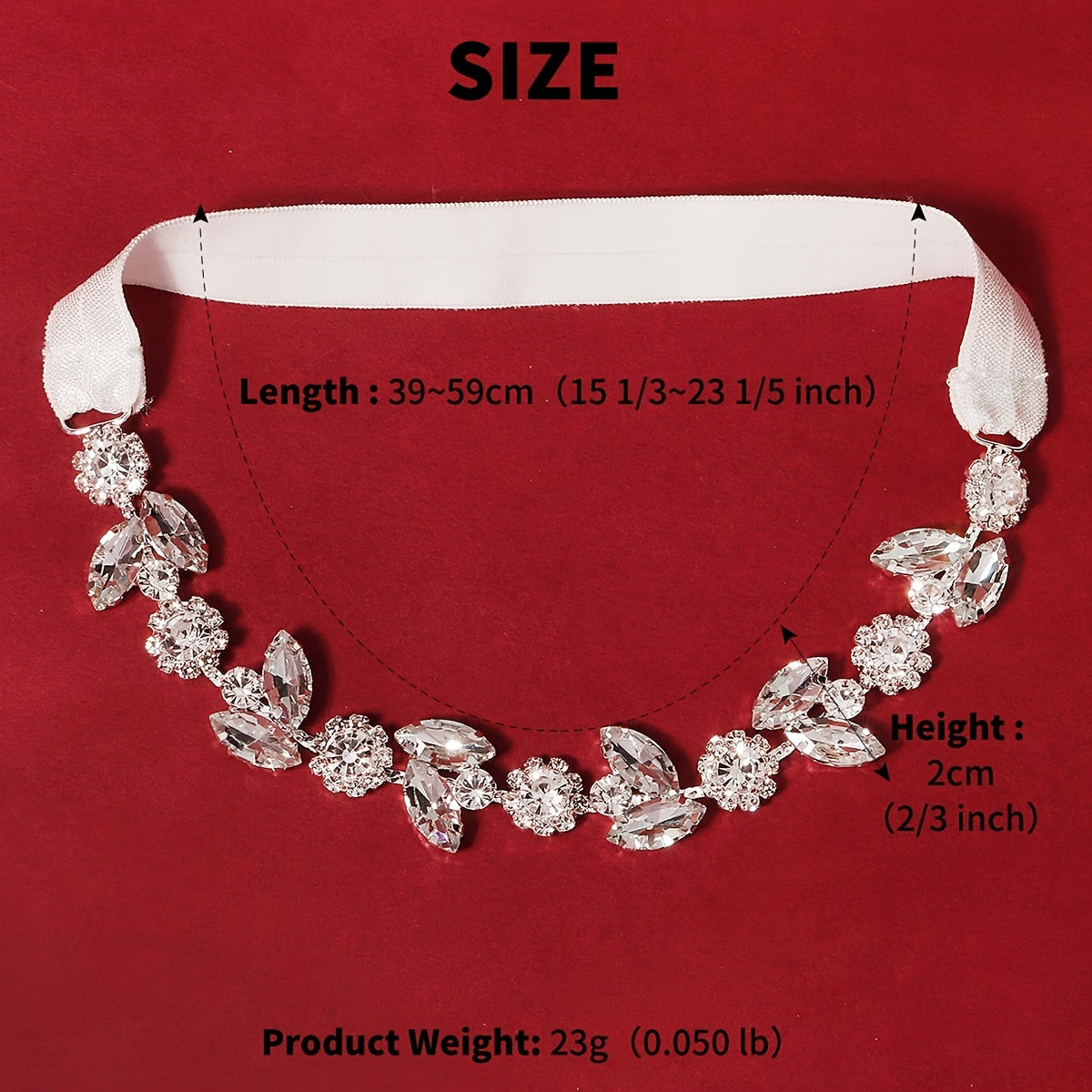 Bridal Garter Thigh Chain Gemstone Cluster Stretchy Belt