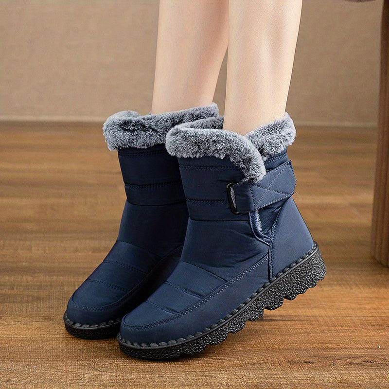 Women's Winter Snow Boots Waterproof Ankle Warm Slip on Outdoor Boots