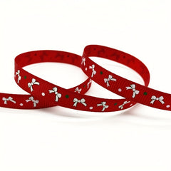 5 Yards Christmas Grosgrain Ribbon for Gift Wrapping Wedding Decor