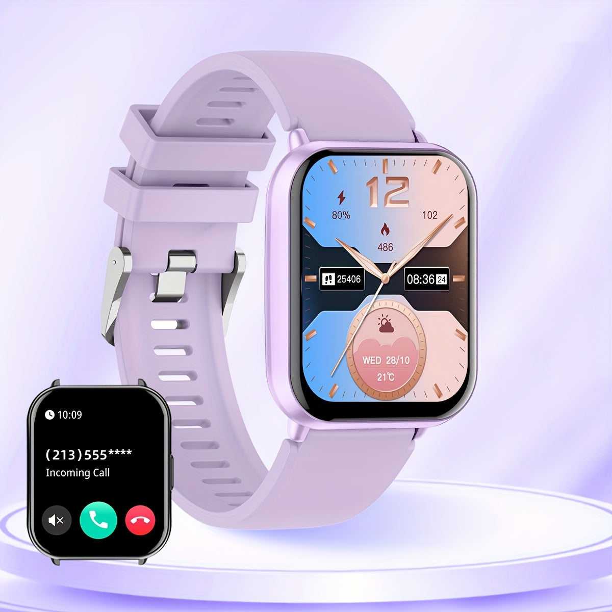 Unisex Smartwatch 1.83 Inch Display 1ATM 100+ Sports Modes