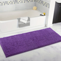 Purple Solid Non-slip Bathroom Floor Mat