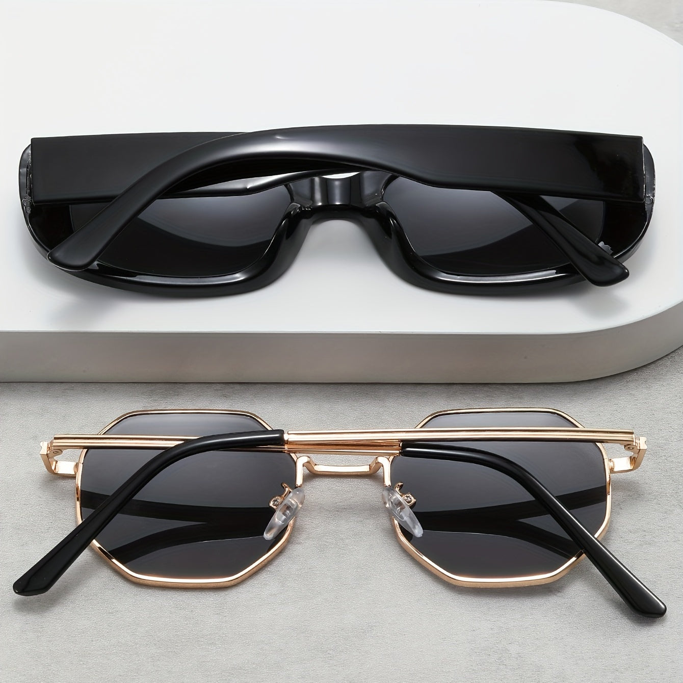 Men's Small Frame Sunglasses UV Resistant Decorative Accessories