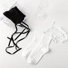 2 Pairs Comfy Solid All Match Women's Socks