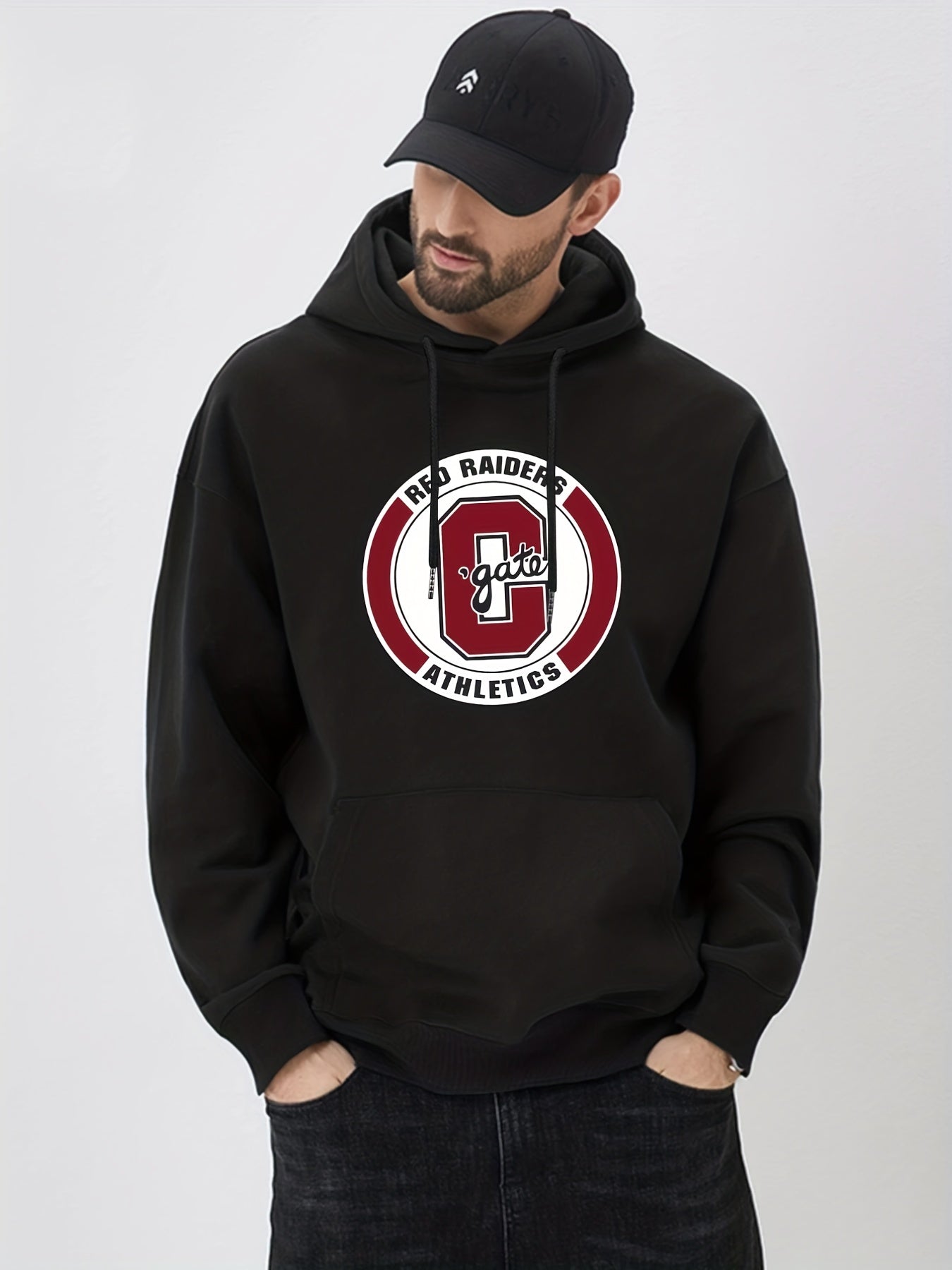 Retro Letter Pattern Print Hoodie For Men