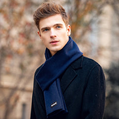 Men's Woolen Scarf Long Warm Winter Soft Pure Skin Friendly Cashmere