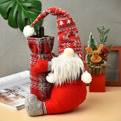 Christmas Faceless Doll Wine Bottle Sleeve Decoration