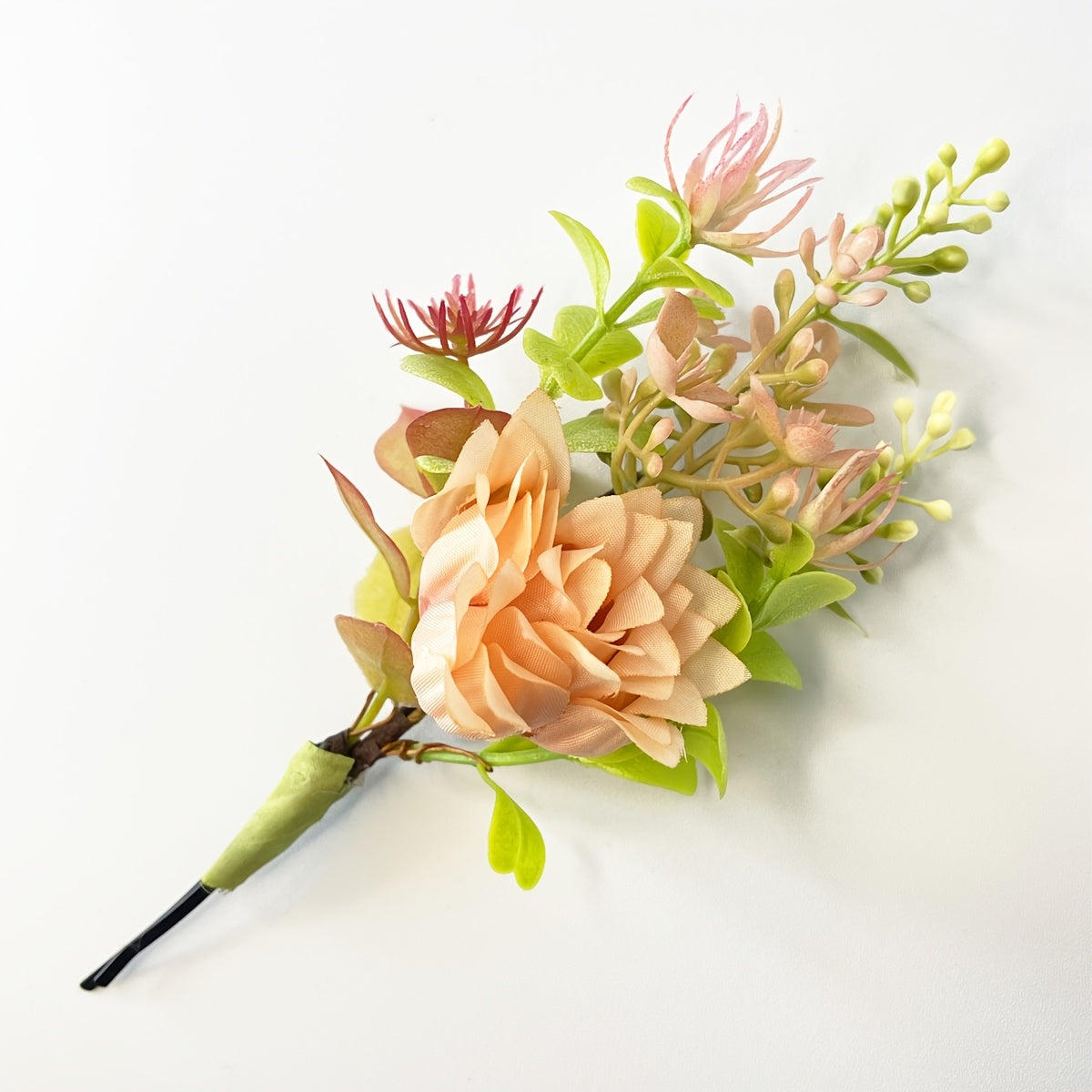 DUOJIAOYAN Butterfly Orchid Hair Clip Colorful Floral Headpiece for Weddings