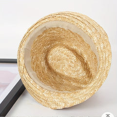 Colorful Strap Sun Hat Western Straw Hat Jazz Fedora