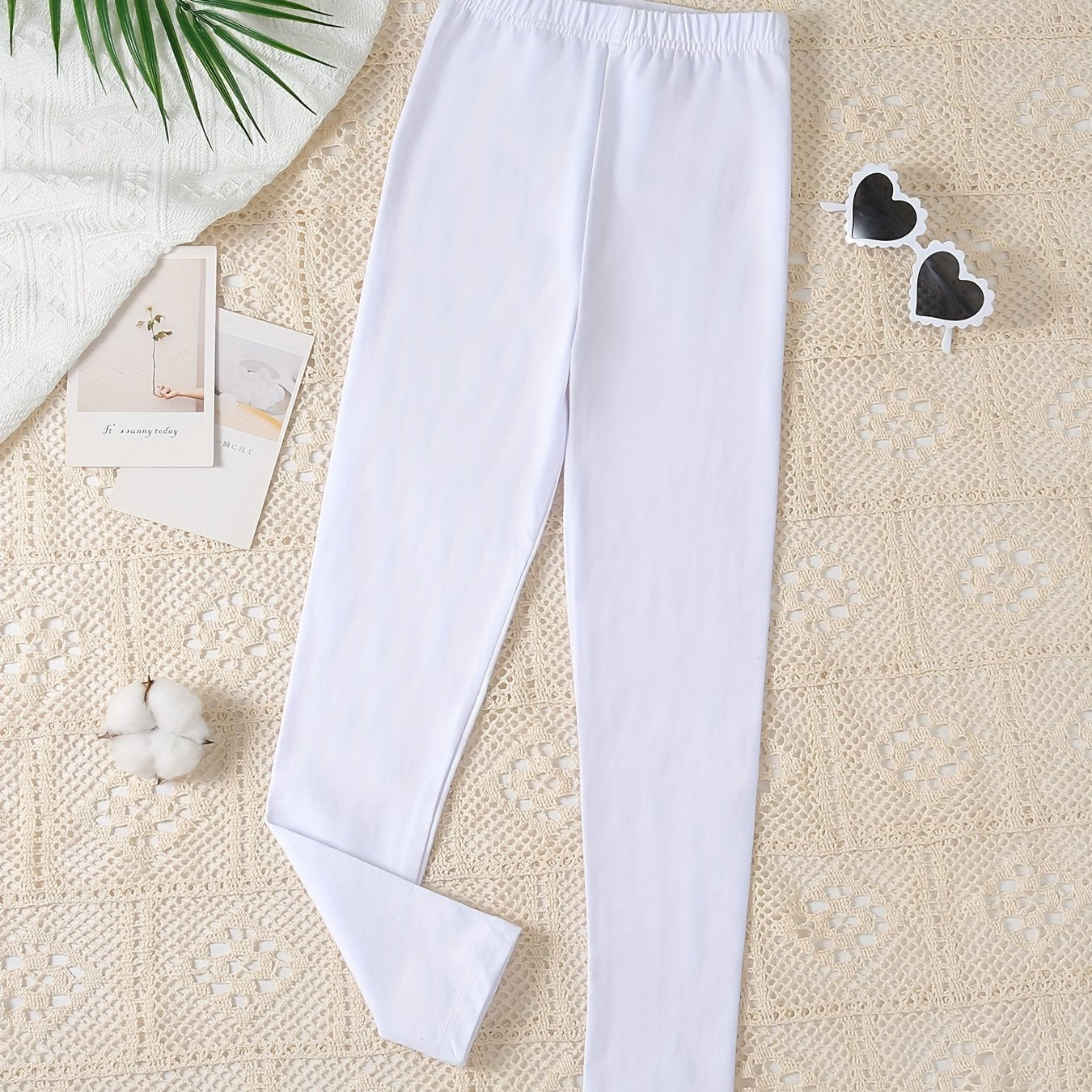 Girls Thin Leggings Elastic High Waist Tights Yoga Pants