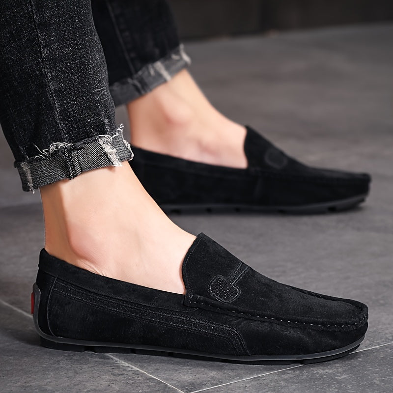 Men's Loafer Shoes Rubber Sole Flat Heel