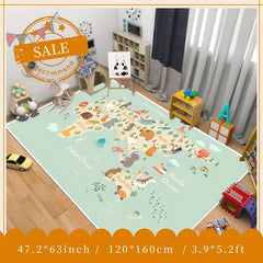 Cartoon Parking Lot Carpet Game Toys Car Play Mat Bedroom Bedside