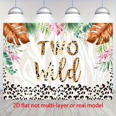 Leopard Theme Jungle Backdrop for 2nd Birthday Party