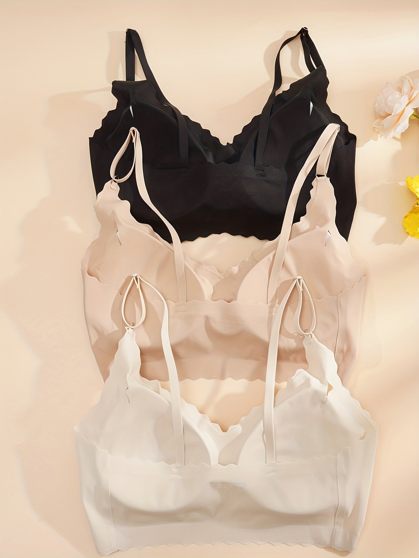 3 Pack Plus Size Seamless Padded Bralette Set