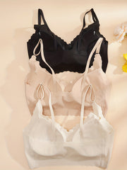 3 Pack Plus Size Seamless Padded Bralette Set