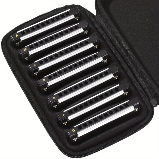 JDR Harmonica Set Key C D E F G A Bb 10 Holes 20 Tones Diatonic Mouth Organ