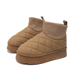 Waterproof Faux Leather Winter Boots Non Slip Snow Boots