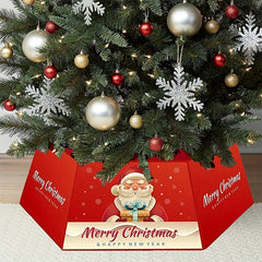Christmas Tree Collar with Santa Claus Elk Snowman Pattern