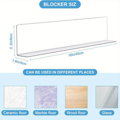 Acrylic Under Bed Blocker 40 L X 8 H Transparent Strong Tape