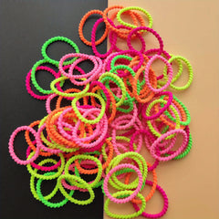 100pcs Kids Rubber Band Hair Tie Hair Rope Hair Accessories