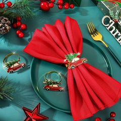 6pcs Stainless Steel Napkin Rings Carved Hollow for Special Occasions