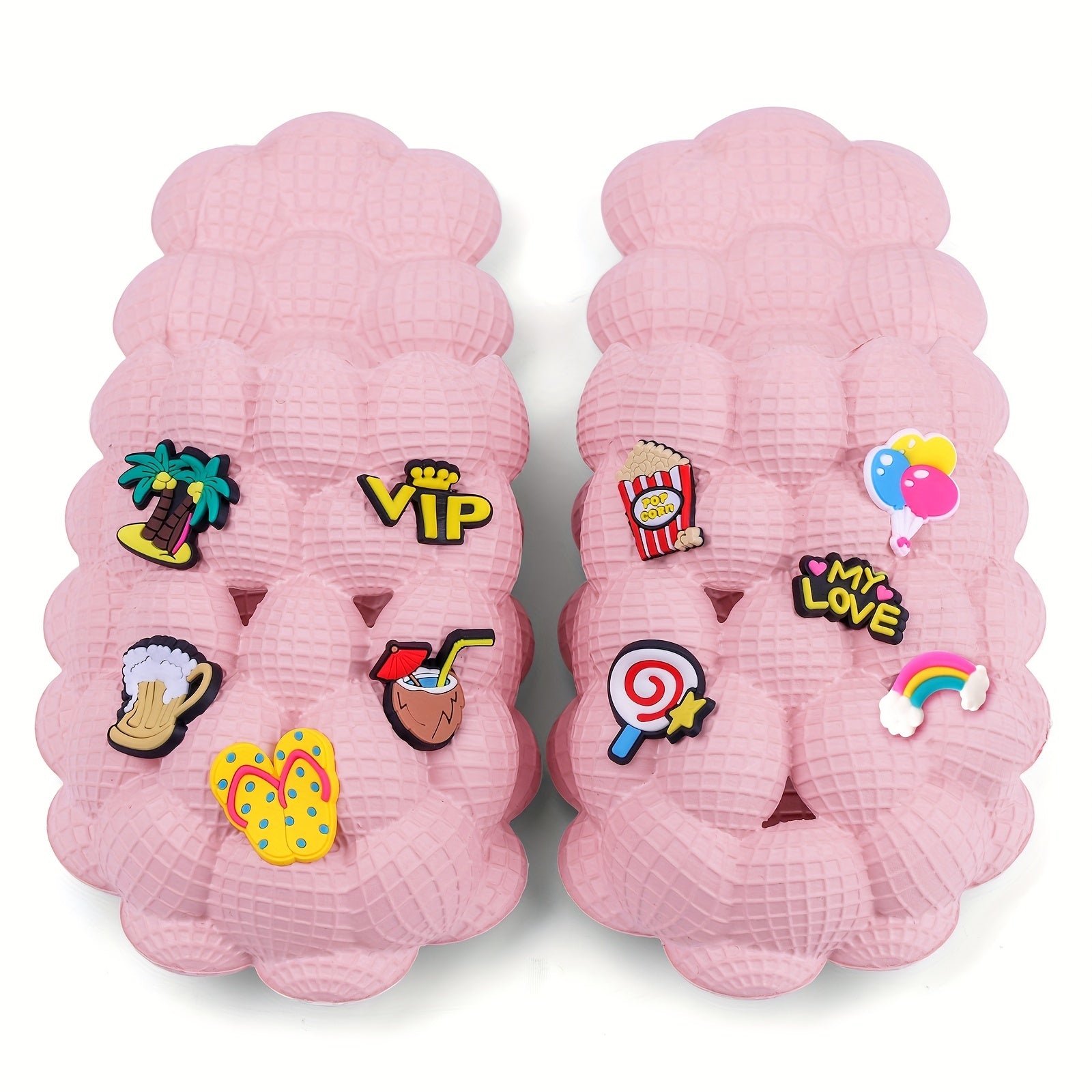 Girls Massage Bubble Slides Cushioned Non-slip Spa Slippers