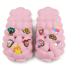 Girls Massage Bubble Slides Cushioned Non-slip Spa Slippers