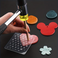 3pcs Leather Printing Plastic Transparent Letter Stamp DIY Tools