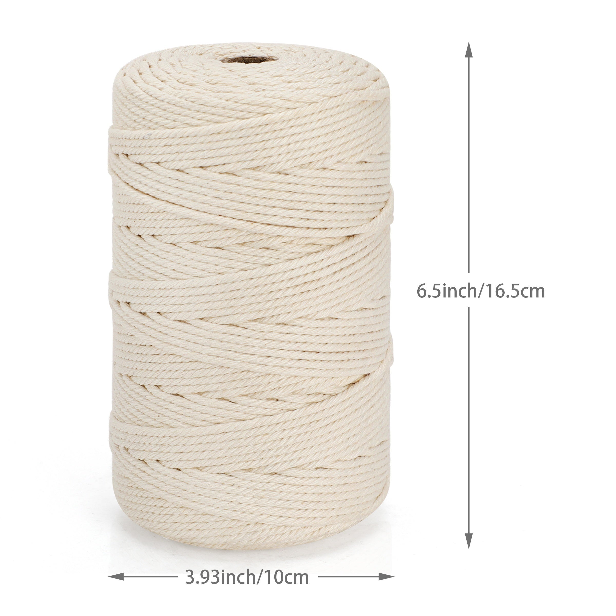 3mm X 220 Yards Cotton Macrame Rope for Crafts