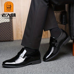 LAORENTOU Men's Slip On Formal Shoes Wear resistant Non Slip Smart Casual Shoes