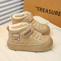 Girl's Solid Skate Shoes Warm Plush Lining Comfy Non Slip Casual Winter