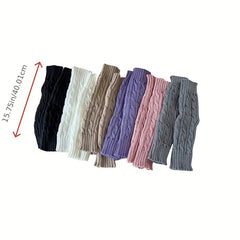 Girls Wool Twist Thread Stacking Socks Leg Warmers