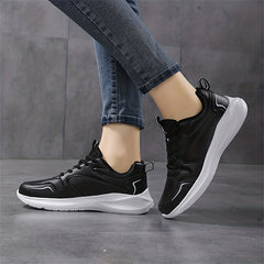 Women's Non Slip Lightweight Lace Up Running Shoes Waterproof Soft Sole