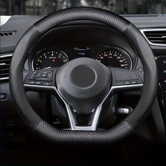 Matte Carbon Fiber Grain Steering Wheel Cover