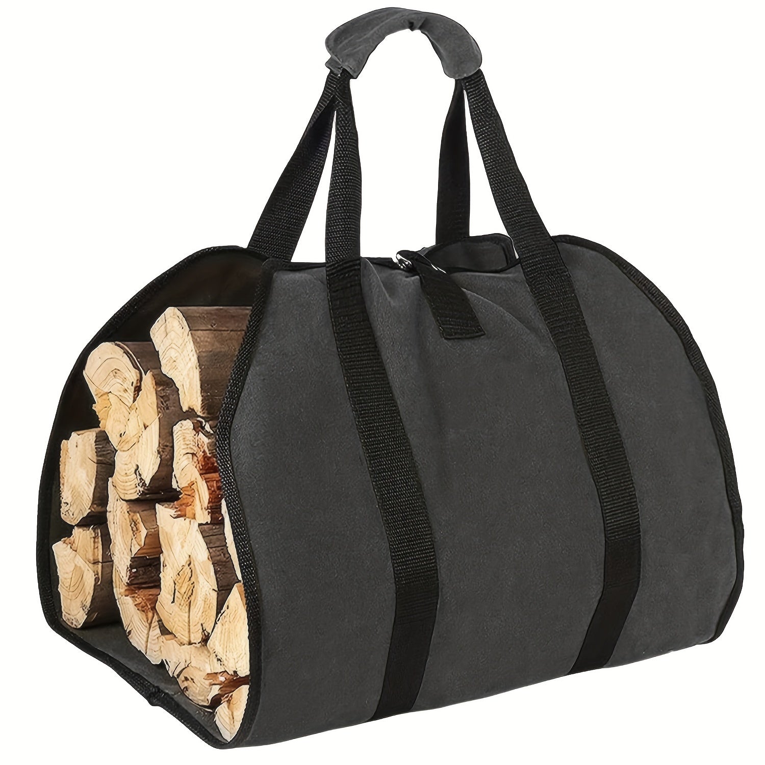 Firewood Carrier Canvas Tote Bag With Handle - Wood Stove Accessories
