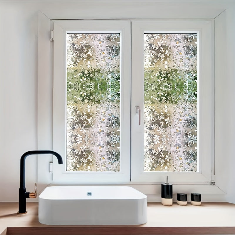 Small Flower Electrostatic Glass Window Film for Home Decor
