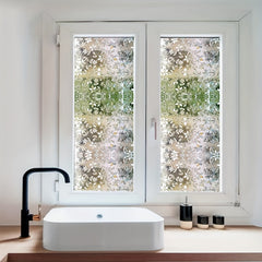 Small Flower Electrostatic Glass Window Film for Home Decor