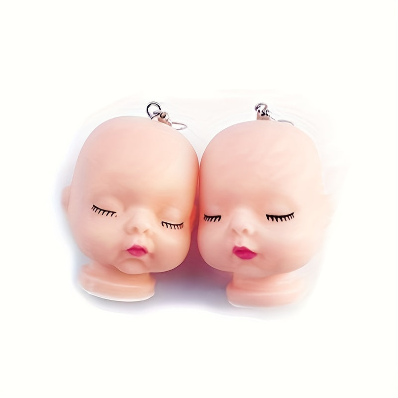 Exaggerated Hip Hop Doll Head Earrings