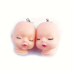 Exaggerated Hip Hop Doll Head Earrings