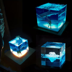 Resin Silicone Mold with LED Base for Craft Home Decor