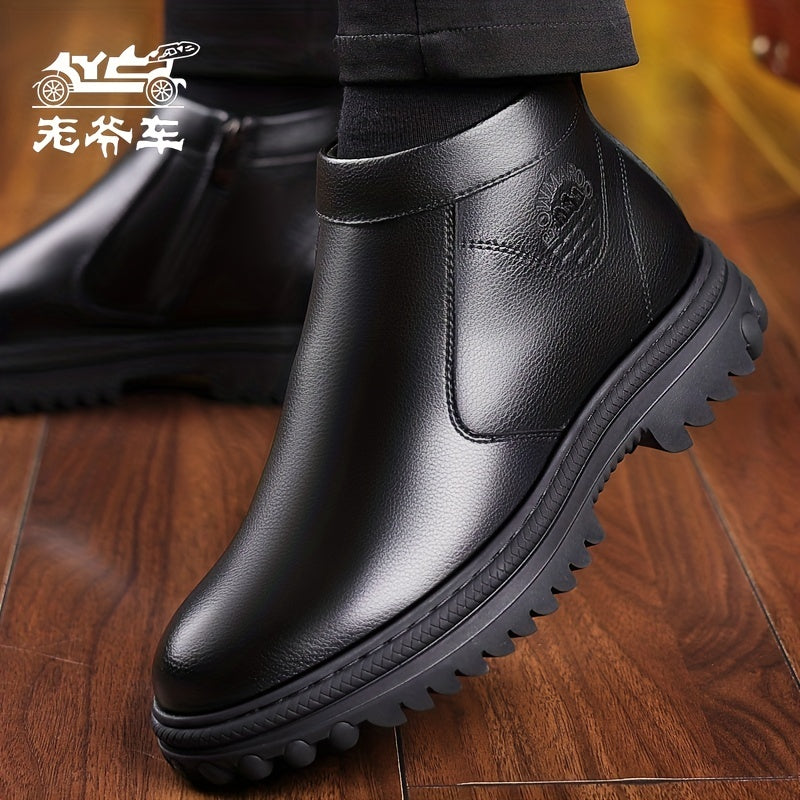 Men's High Top Slip On Boots Smart Casual Walking Shoes