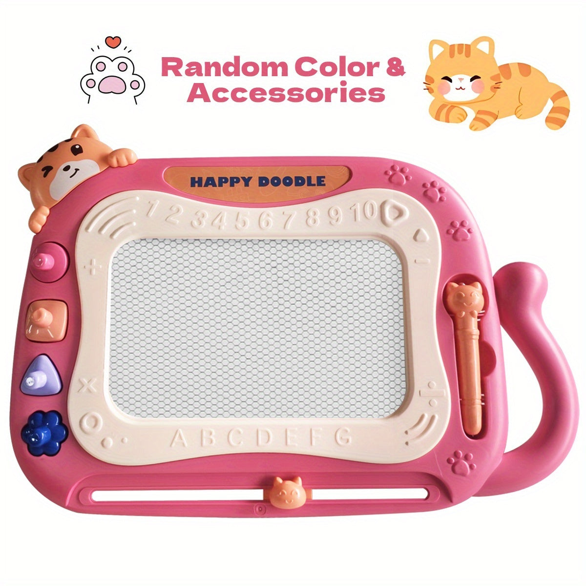 Magnetic Drawing Board Toddler Toys Sketch Doodle Pad w/ 4 Stamps