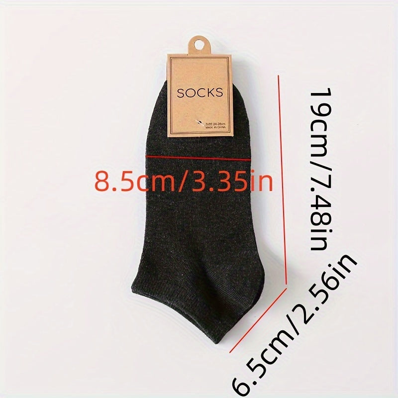 Men's Ankle Socks Solid Cotton Sports Sweat Absorbing Anti Odor Multicolor
